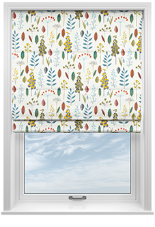 Amala, Teal - Roman Blind